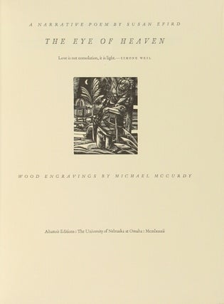 The eye of heaven: a narrative poem. Wood engravings by Michael McCurdy