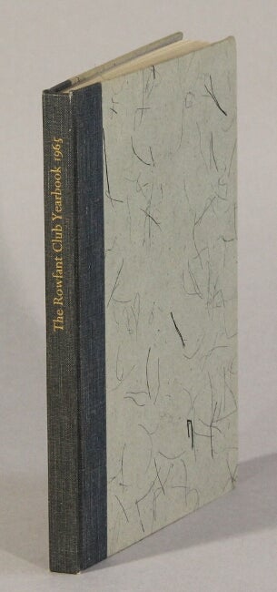 Item #62999 Rowfant Club yearbook 1965
