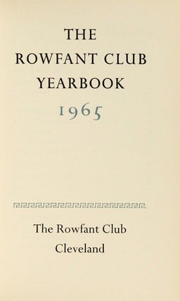 Rowfant Club yearbook 1965