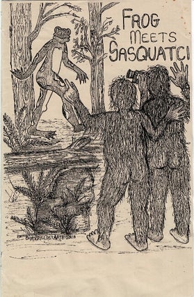 Item #63008 Frog meets Sasquatch. Recycled jokes by Frog. Translated by Lorain ... Title inspired...