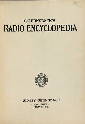 S. Gernsback's radio encyclopedia