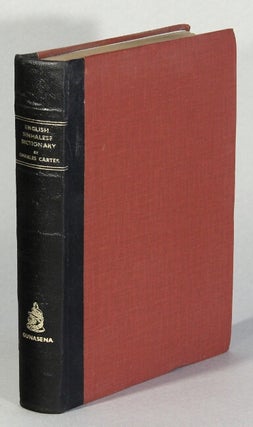 Item #63085 An English-Sinhalese dictionary ... Revised edition. Charles Carter