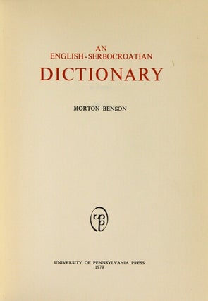 An English-Serbocroatian dictionary