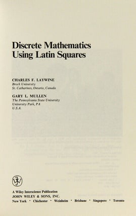 Discrete mathematics using Latin squares