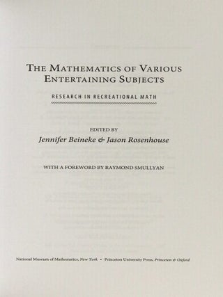 The mathematics of various entertaining subjects. Research in recreational math