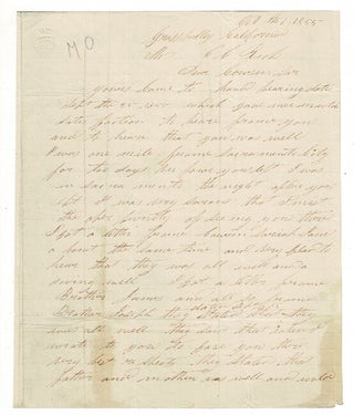 Item #63394 Two-and-a-half-page autograph letter signed to his cousin, David O'Neal. Charles...