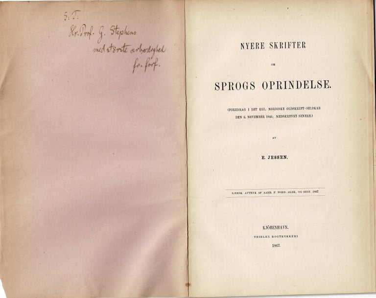 Item #6355 Collection of 8 pamphlets in Danish by Jessen (1833-1921). Edwin Jessen.