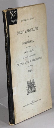 Item #64040 Quinquennial review of forest administration in British India for the period 1909-10...