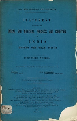 Item #64045 East India (progress and condition). Statement exhibiting the moral and material...