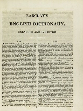 The Bungay edition of Barclay's dictionary. Greatly improved & superbly embellished
