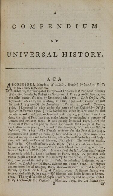 Compedium Bio The student’s pocket dictionary; or, compendium of universal history ...