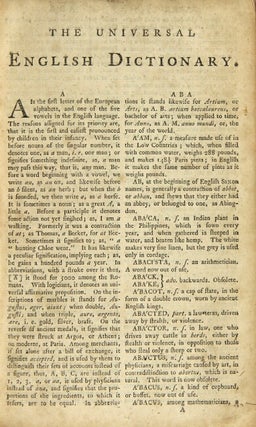 An universal dictionary of the English language in which the terms made use of in arts and sciences are defined; the words explained ... the accents properly placed ... the parts of speech denoted; and, the spelling throughout reduced to an uniform and consistent standard : to which is prefixed, A grammar of the English language
