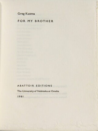 For my brother