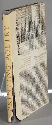 Item #65066 Printing poetry: a workbook in typographic reification. Clifford Burke