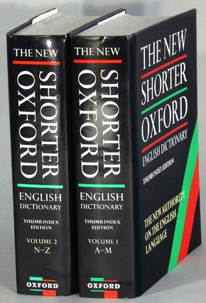 Item #65524 The new shorter Oxford English dictionary. Lesley Brown, ed
