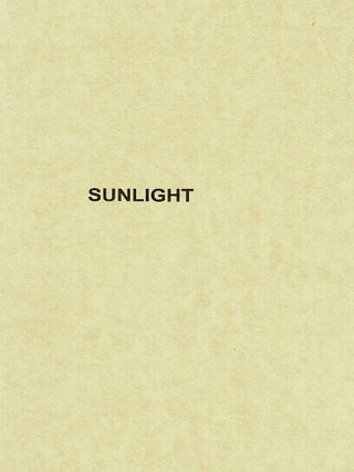 Sunlight [wrapper title. David Gitin.