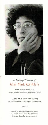 Item #65854 In loving memory of Allan Kornblum. Allan Kornblum