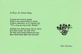 Item #66002 Poetry postcard. Allan Kornblum