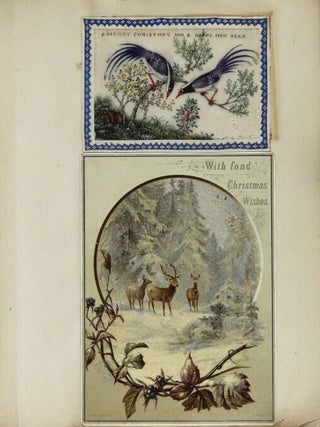 1889 scrapbook album of chromolithograph ephemera