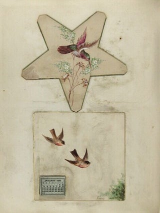 1889 scrapbook album of chromolithograph ephemera