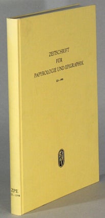 Item #66149 Zeitschrift für Papyrologie und Epigraphik ... Band 123. Werner Eck, Dieter...