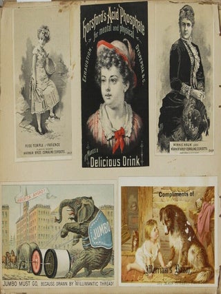 Album of chromolithograph business cards