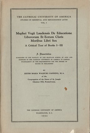 Item #66170 Maphei Vegii laudensis de educatione liberorum et eorum claris moribus libri sex. A...