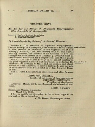 General laws of the State of Minnesota passed and approved during the second session of the State Legislature ... Two thousand copies ordered printed