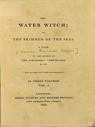 The water witch; or the skimmer of the seas. A tale ... In three volumes