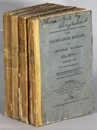 Item #66674 The Edinburgh review, or critical journal. Nos. XXVI - XXIX