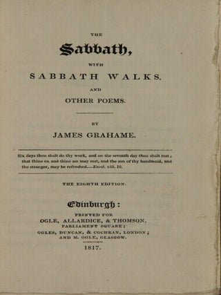 The sabbath, with sabbath walks, and other poems ... The eighth edition