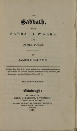 The sabbath, with sabbath walks, and other poems ... The eighth edition