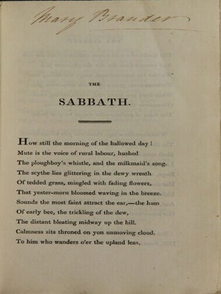 The sabbath, with sabbath walks, and other poems ... The eighth edition