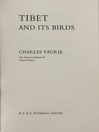 Tibet and its birds