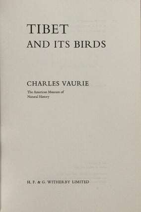 Tibet and its birds