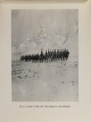With mounted infantry in Tibet
