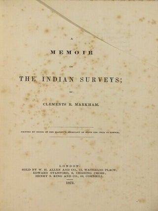 A memoir of the Indian surveys | Clements R. Markham