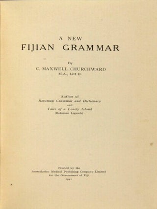 A new Fijian grammar