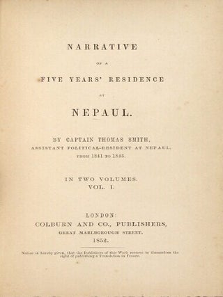 Narrative of a five years' residence at Nepaul