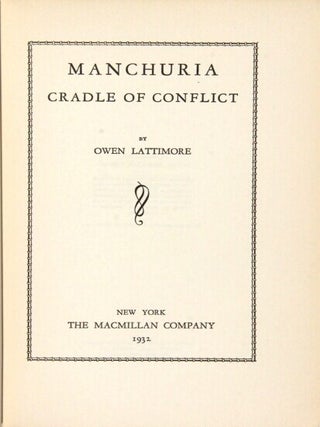 Manchuria: cradle of conflict