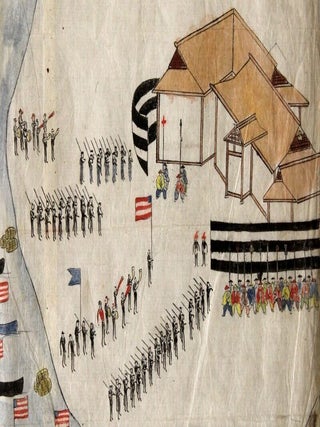 Contemporary Japanese rendition of the signing of the treaty at Kanagawa