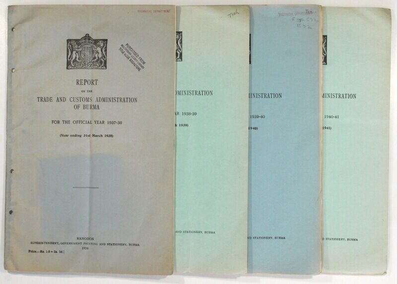 Report on the Trade and Customs Administration of Burma for the ...