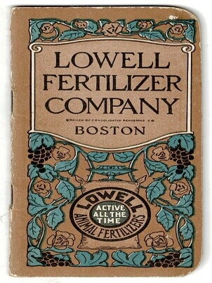 Item #71403 Lowell Fertilizer Company ... Lowell active all the time animal fertilizers