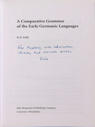 A comparative grammar of the early Germanic languages