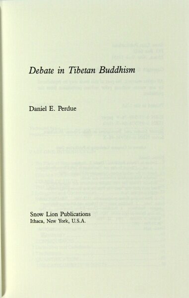 Debate in Tibetan Buddhism | Daniel E. Perdue
