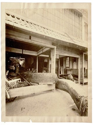 Nine vintage photographs taken following the 1891 typhoon in Kobe
