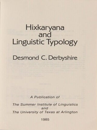 Hixkaryana and linguistic typology