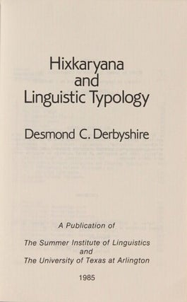 Hixkaryana and linguistic typology