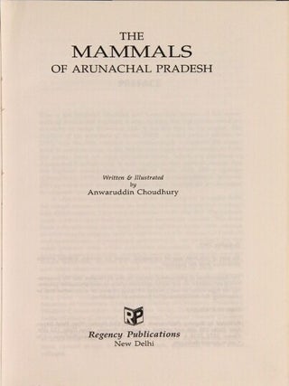 The mammals of Arunachal Pradesh