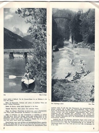 Wasserwandern in Österreich. Canoeing in Austria. Croisières en canoe sur les rivières de l'Autriche